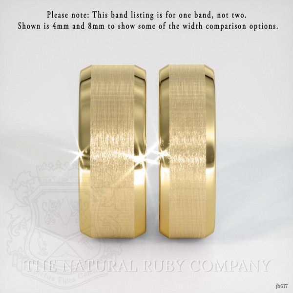 18K Yellow Gold Men's Plain Band