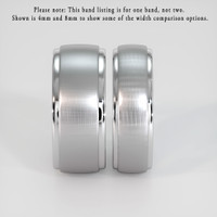 18K White Gold Men's Plain Band Image