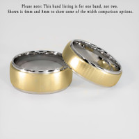 14K White & Yellow Men's Plain Band Video