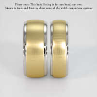 18K White & Yellow Men's Plain Band Image