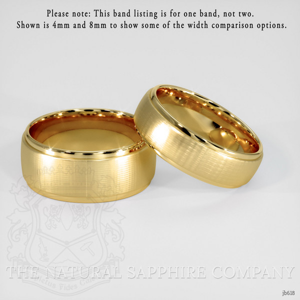 18K Yellow Gold Men's Plain Band