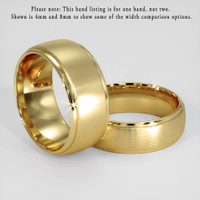 18K Yellow Gold Men's Plain Band Image