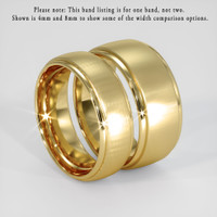 18K Yellow Gold Men's Plain Band Image