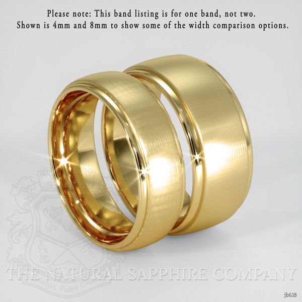 18K Yellow Gold Men's Plain Band