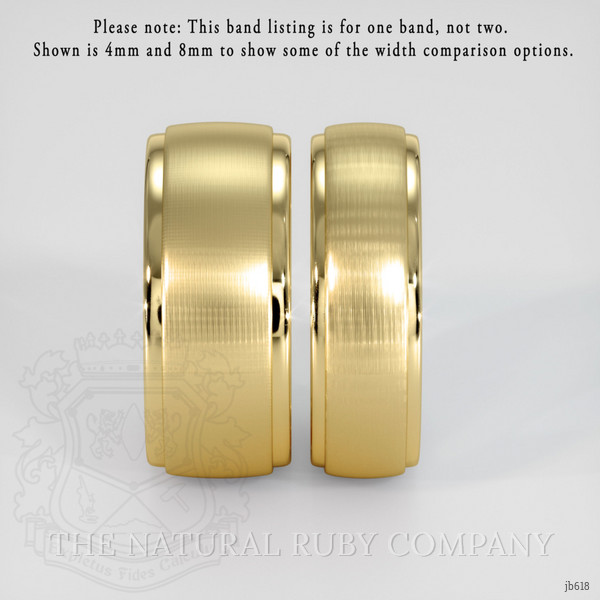 18K Yellow Gold Men's Plain Band