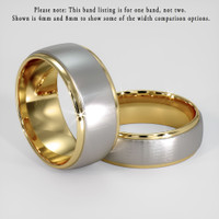 14K Yellow & White Men's Plain Band Image