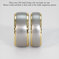 14K Yellow & White Men's Plain Band Image