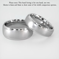 14K White Gold Men's Plain Band Video