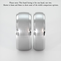 18K White Gold Men's Plain Band Image