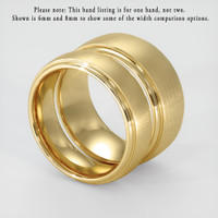 14K Yellow Gold Men's Plain Band Image