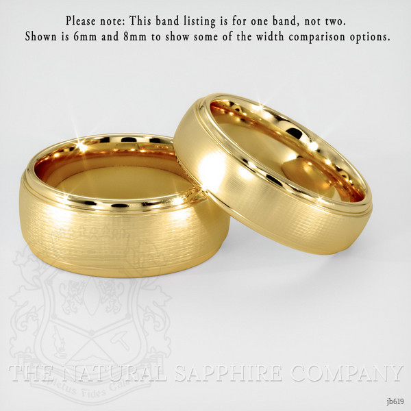 18K Yellow Gold Men's Plain Band