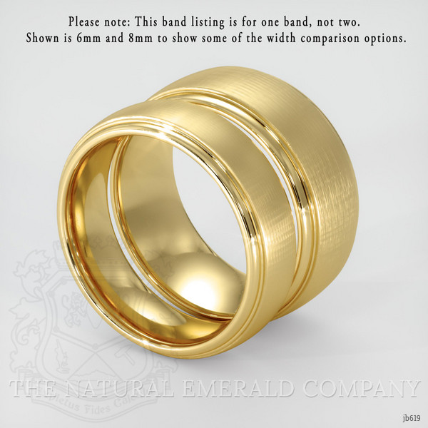 18K Yellow Gold Men's Plain Band