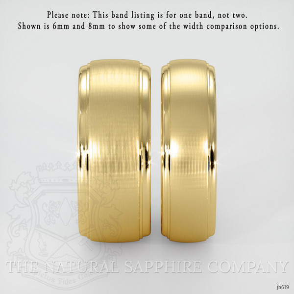 18K Yellow Gold Men's Plain Band