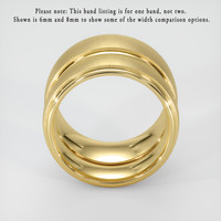 18K Yellow Gold Men's Plain Band Image