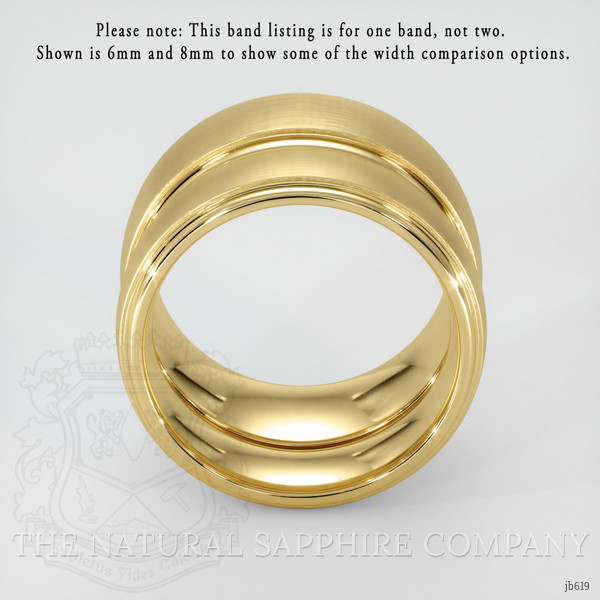 18K Yellow Gold Men's Plain Band