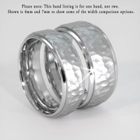 18K White Gold Men's Plain Band Image