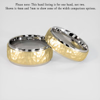14K White & Yellow Men's Plain Band Video