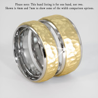 14K White & Yellow Men's Plain Band Image