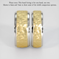 18K White & Yellow Men's Plain Band Image