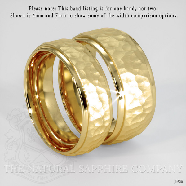 18K Yellow Gold Men's Plain Band