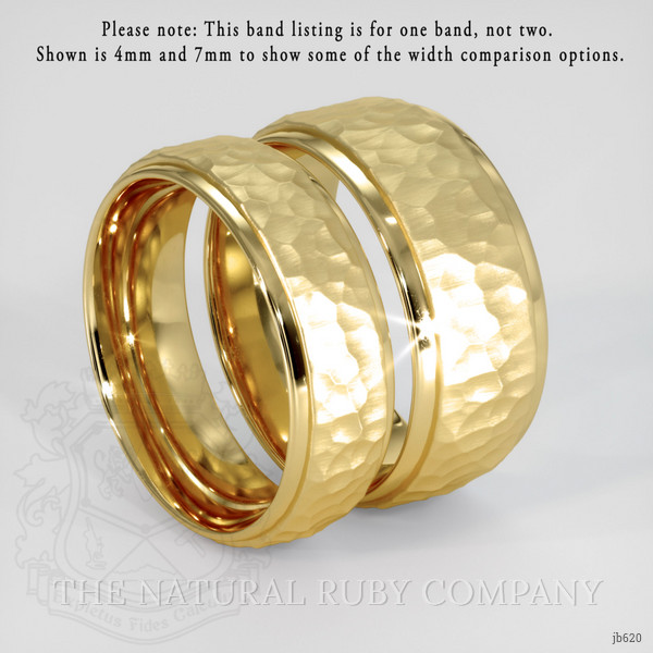 18K Yellow Gold Men's Plain Band