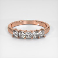 14K Rose Gold Diamond Prong Wedding Band Video