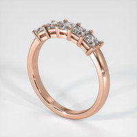 14K Rose Gold Diamond Prong Wedding Band Image