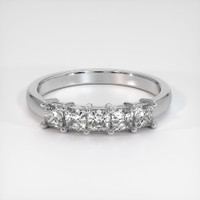 14K White Gold Diamond Prong Wedding Band Video