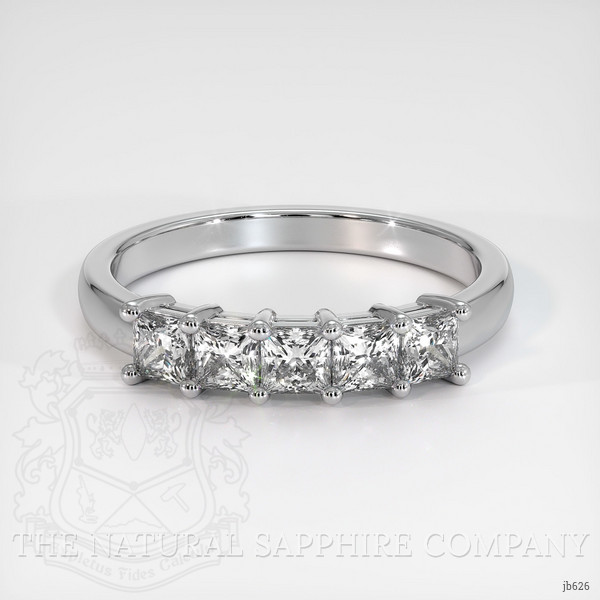 18K White Gold Diamond Prong Wedding Band