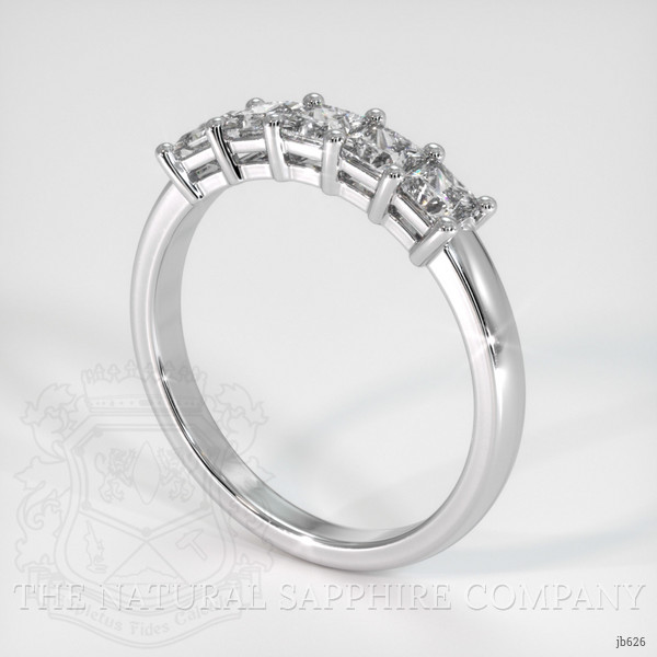 18K White Gold Diamond Prong Wedding Band