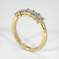 14K Yellow Gold Diamond Prong Wedding Band Image