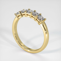 18K Yellow Gold Diamond Prong Wedding Band Image
