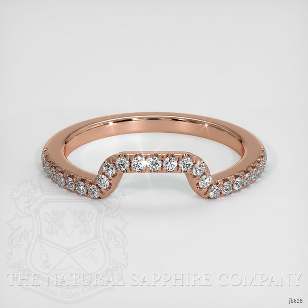 14K Rose Gold Diamond Pave Wedding Band