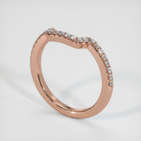 14K Rose Gold Diamond Pave Wedding Band Image