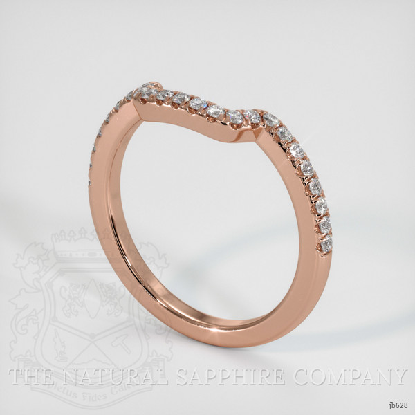 14K Rose Gold Diamond Pave Wedding Band
