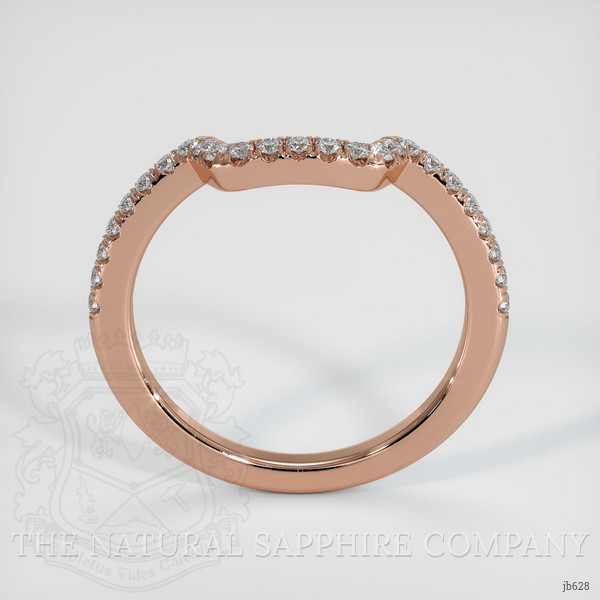 14K Rose Gold Diamond Pave Wedding Band