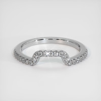 14K White Gold Diamond Pave Wedding Band Video