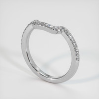 14K White Gold Diamond Pave Wedding Band Image