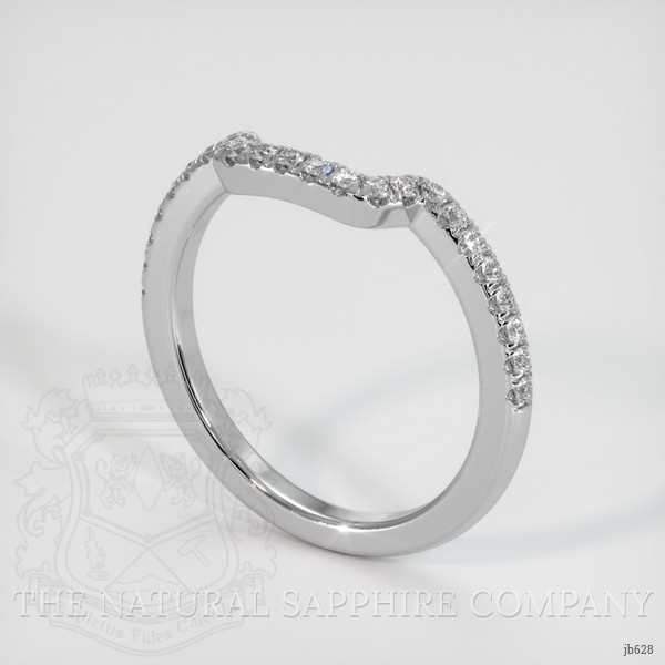 14K White Gold Diamond Pave Wedding Band