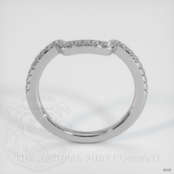 14K White Gold Diamond Pave Wedding Band