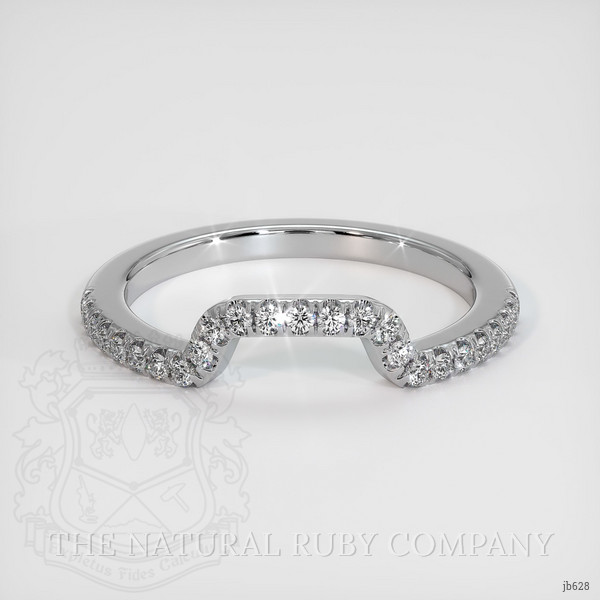 18K White Gold Diamond Pave Wedding Band