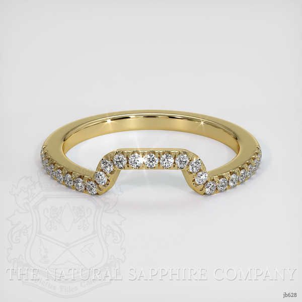14K Yellow Gold Diamond Pave Wedding Band