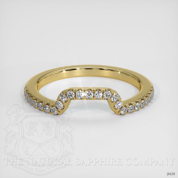 18K Yellow Gold Diamond Pave Wedding Band