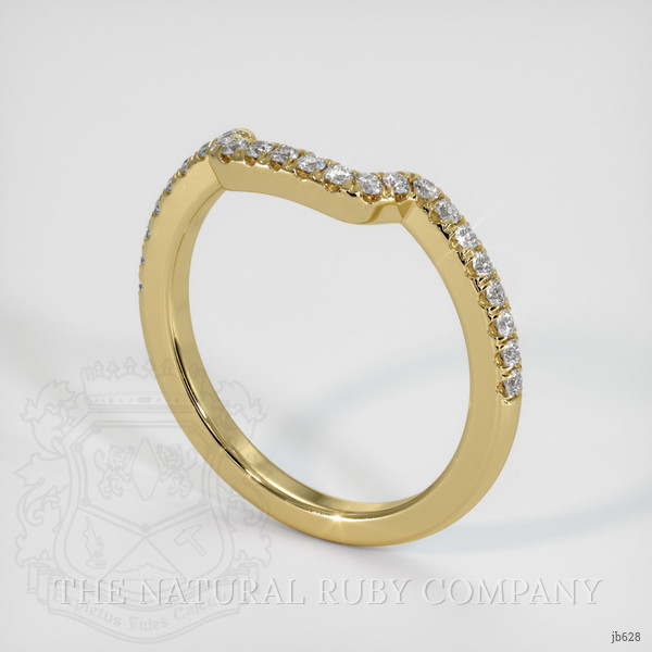 18K Yellow Gold Diamond Pave Wedding Band
