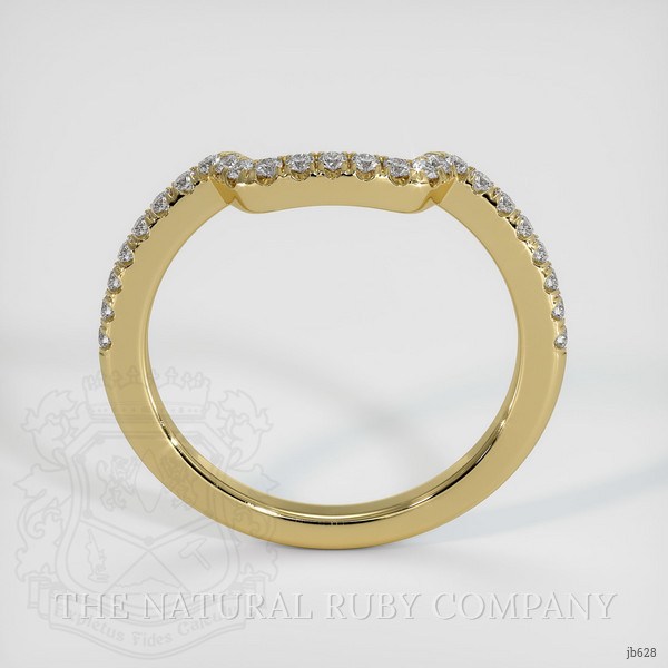 18K Yellow Gold Diamond Pave Wedding Band