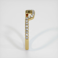 18K Yellow Gold Diamond Pave Wedding Band Image