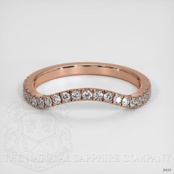 14K Rose Gold Diamond Pave Wedding Band
