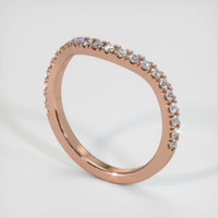 14K Rose Gold Diamond Pave Wedding Band Image