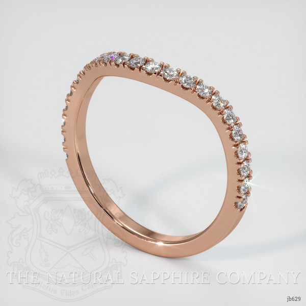 14K Rose Gold Diamond Pave Wedding Band