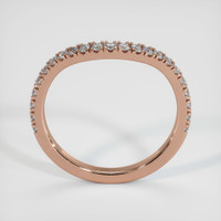 14K Rose Gold Diamond Pave Wedding Band Image